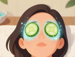 Cara Alami Mencerahkan Mata Yang Lelah Dengan Kompres Air Dingin Dan Mentimun